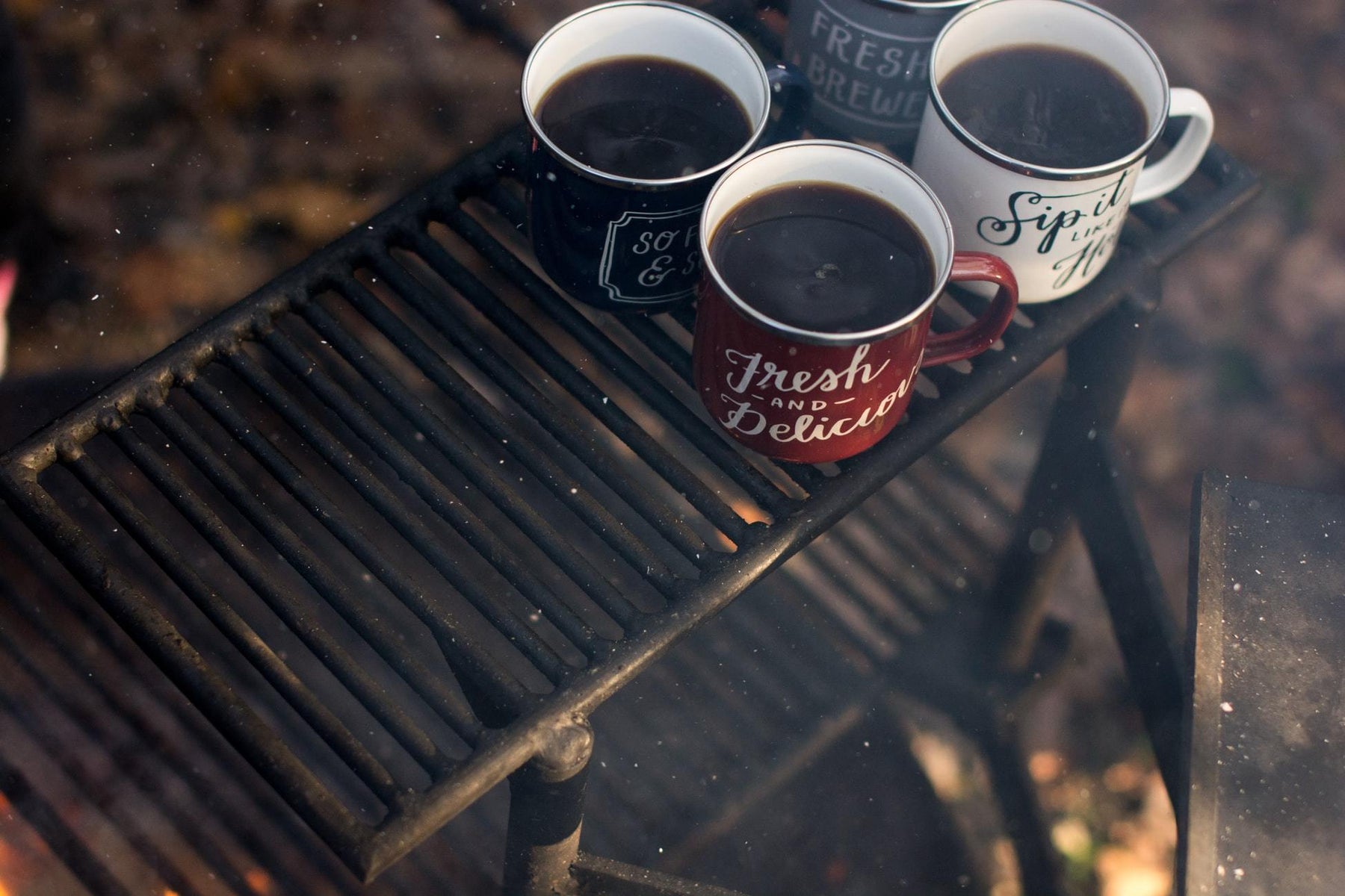 Outdoor coffee warms  you up